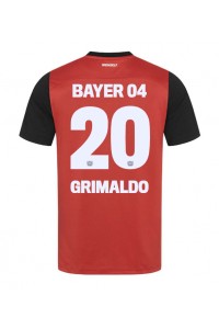 Bayer Leverkusen Alejandro Grimaldo #20 Jalkapallovaatteet Kotipaita 2024-25 Lyhythihainen